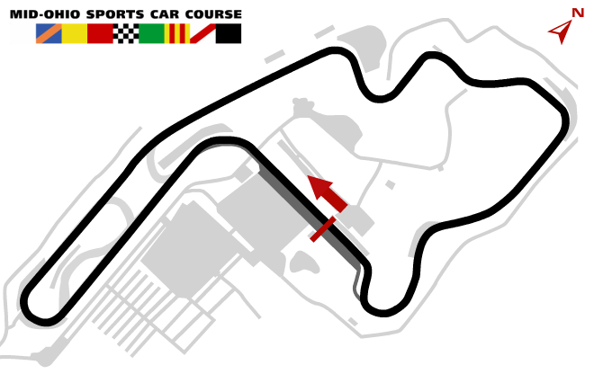 Mid Ohio Track Map