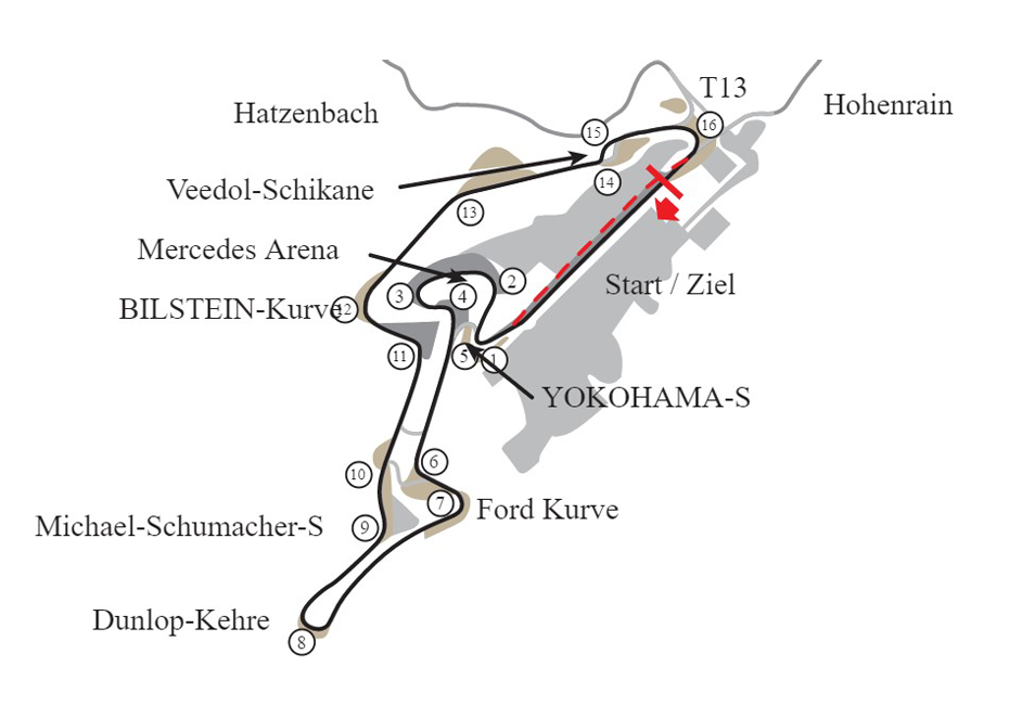 Nurburgring GP Track Map