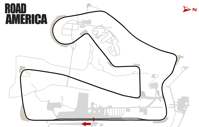 Road America Track Map